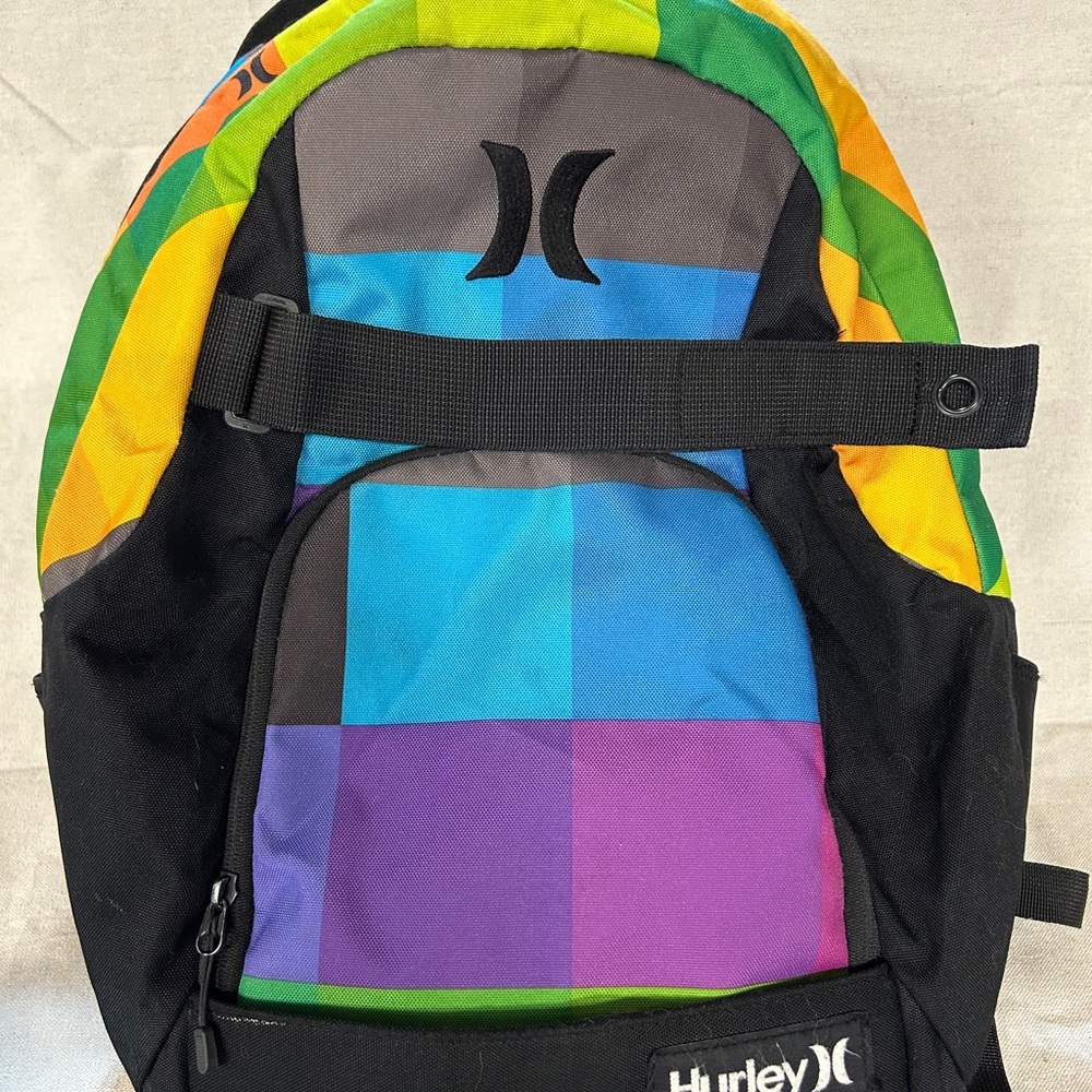 Hurley Colorful Patchwork Backpack - image 1
